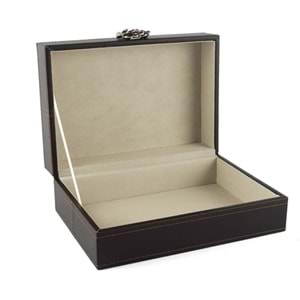 Kuğulu Mor Deri Kutu 26x18x10 cm