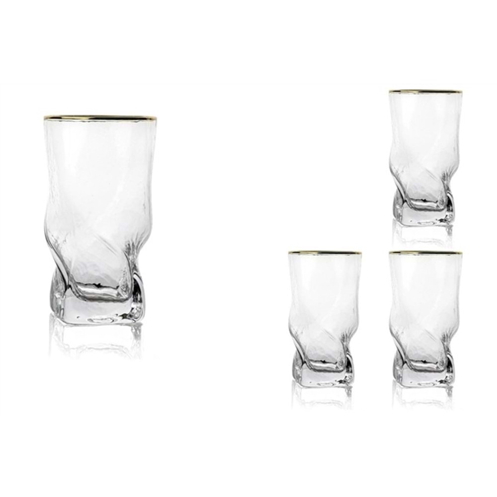 Twist Gold 4lü Meşrubat Bardağı 410ml