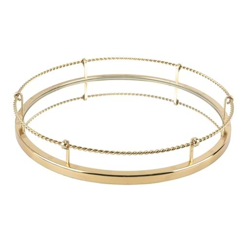 Gold Burma Aynalı Tepsi 40x6cm