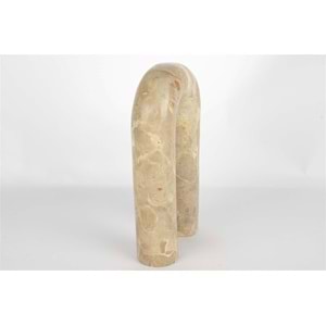 Krem Mermer Dek Obje 15x25cm