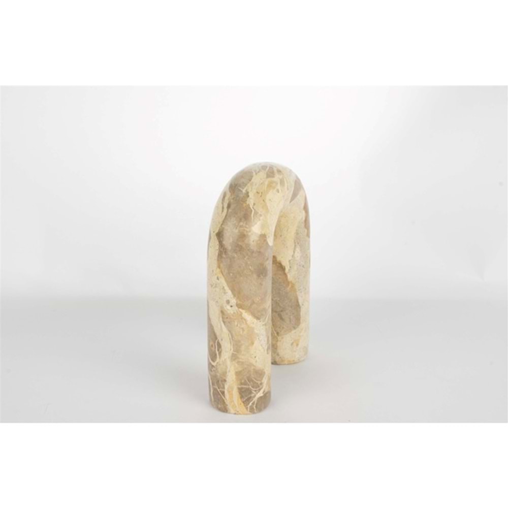 Krem Mermer Dek Obje 15x21cm