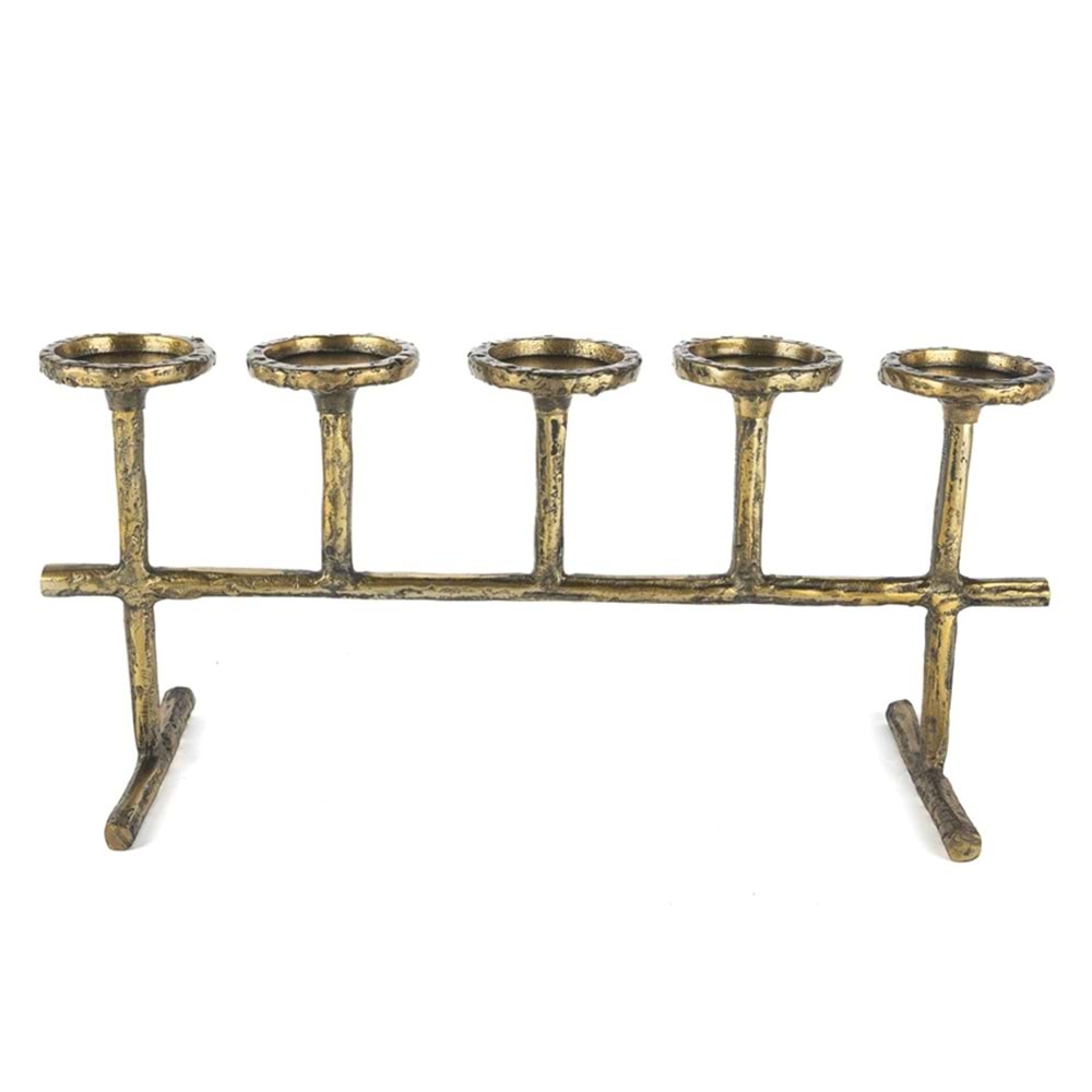 ANTİK GOLD 5 Lİ MUMLUK